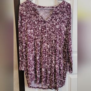 Womens dress casual 3/4 sleeve top size 1x